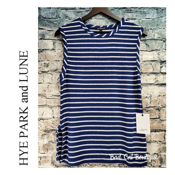 Hye Park and Lune | Navy Striped Dylan Tank Top - Picture 1 of 8